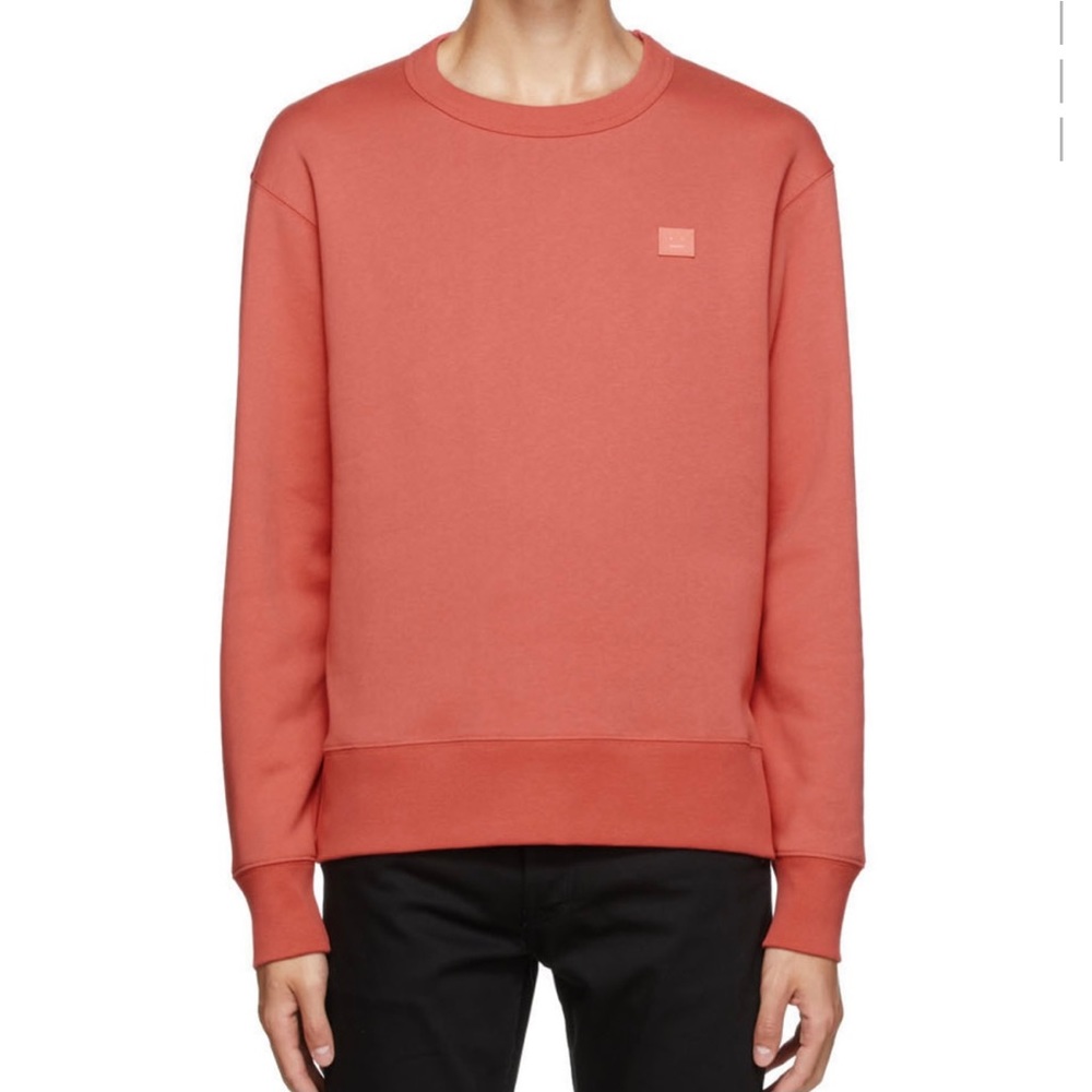 Acne Studios Fairview Face Sweatshirt Pale Red S